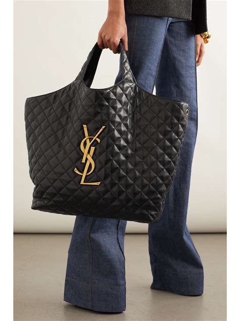 capote ysl|Y TOTE IN LEATHER .